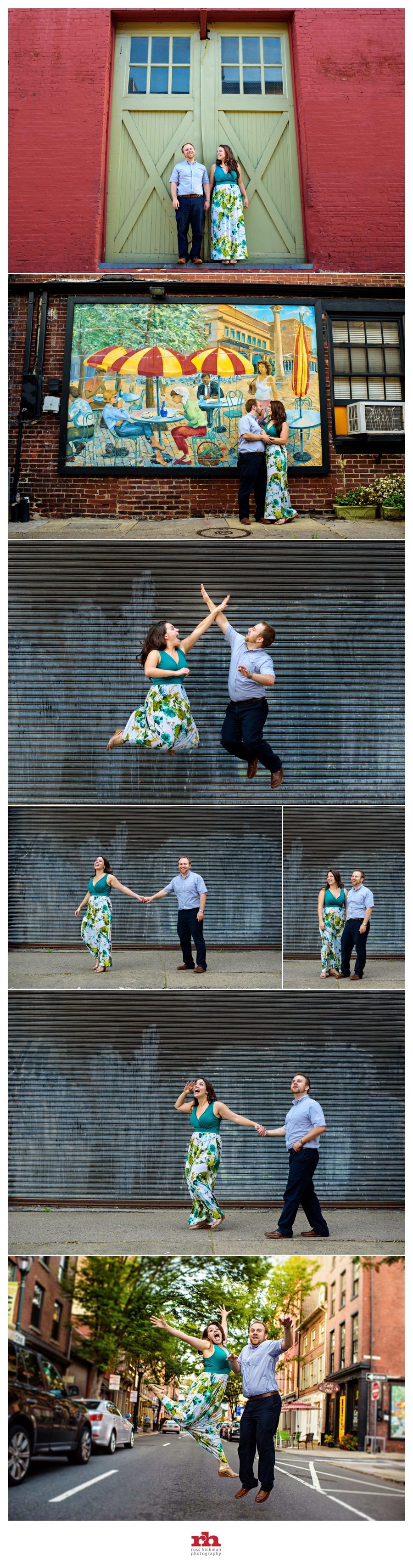 Engaged Couple in Old City Philadelphia